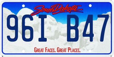 SD license plate 96IB47