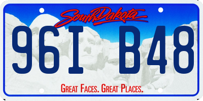 SD license plate 96IB48
