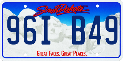 SD license plate 96IB49