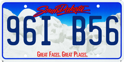 SD license plate 96IB56