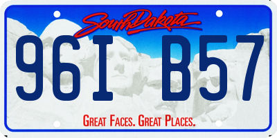 SD license plate 96IB57