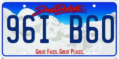 SD license plate 96IB60