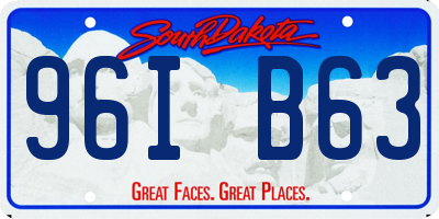 SD license plate 96IB63