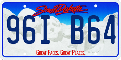 SD license plate 96IB64