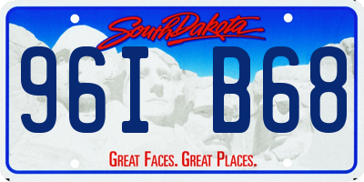 SD license plate 96IB68