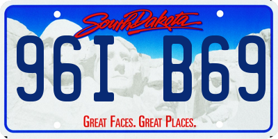 SD license plate 96IB69