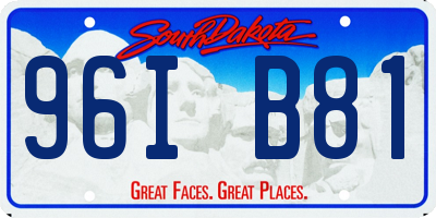 SD license plate 96IB81