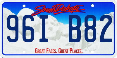 SD license plate 96IB82