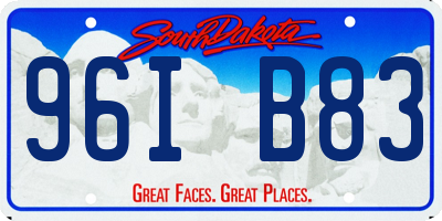 SD license plate 96IB83
