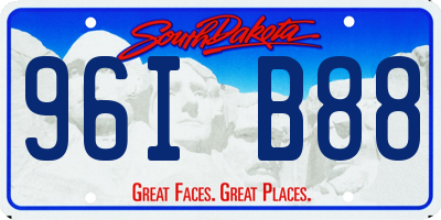 SD license plate 96IB88