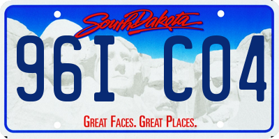 SD license plate 96IC04