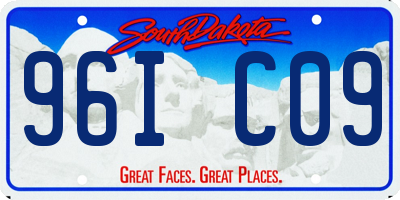 SD license plate 96IC09