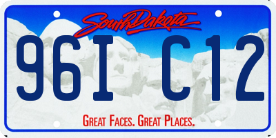 SD license plate 96IC12