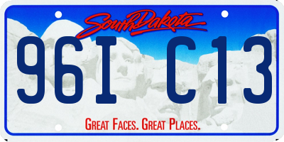 SD license plate 96IC13
