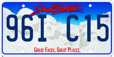 SD license plate 96IC15