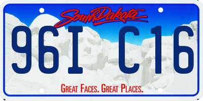 SD license plate 96IC16