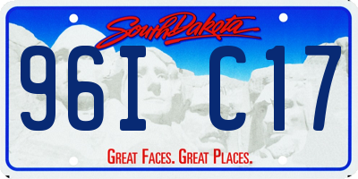SD license plate 96IC17
