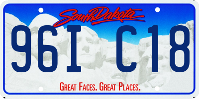 SD license plate 96IC18