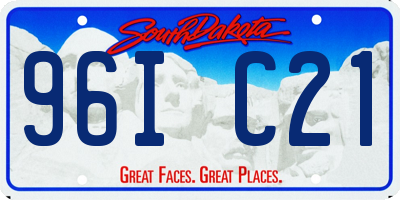 SD license plate 96IC21