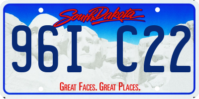 SD license plate 96IC22