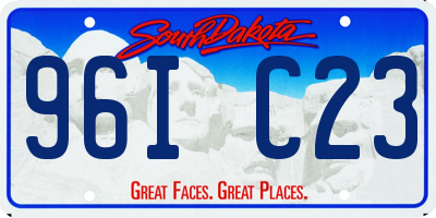 SD license plate 96IC23