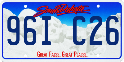 SD license plate 96IC26