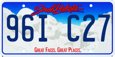 SD license plate 96IC27