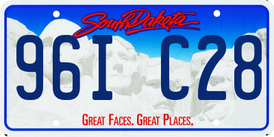 SD license plate 96IC28