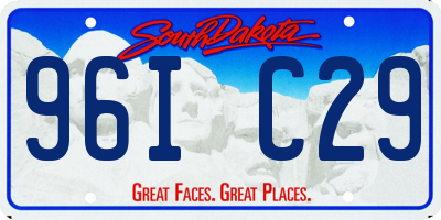 SD license plate 96IC29