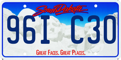 SD license plate 96IC30