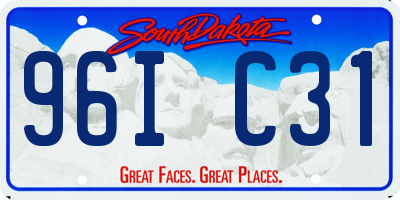 SD license plate 96IC31