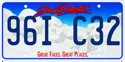 SD license plate 96IC32