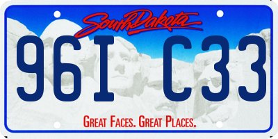 SD license plate 96IC33