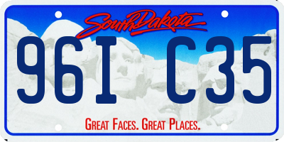 SD license plate 96IC35