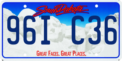 SD license plate 96IC36