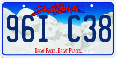 SD license plate 96IC38