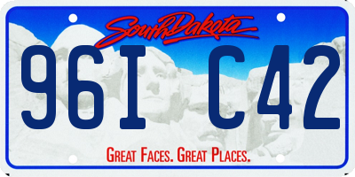 SD license plate 96IC42