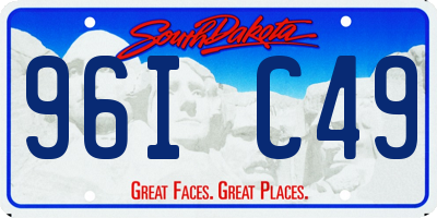SD license plate 96IC49