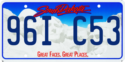 SD license plate 96IC53
