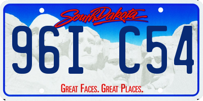 SD license plate 96IC54