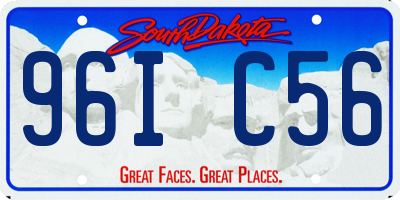 SD license plate 96IC56