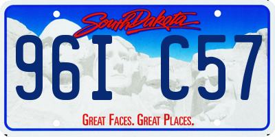SD license plate 96IC57