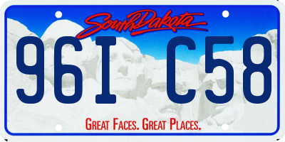 SD license plate 96IC58