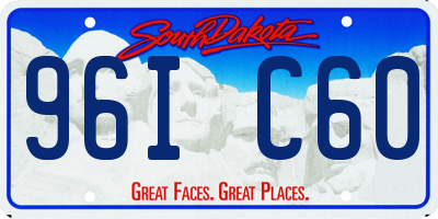 SD license plate 96IC60