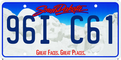 SD license plate 96IC61