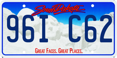 SD license plate 96IC62