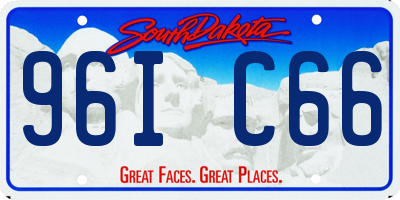SD license plate 96IC66