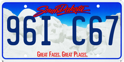 SD license plate 96IC67