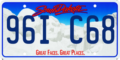 SD license plate 96IC68