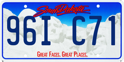 SD license plate 96IC71